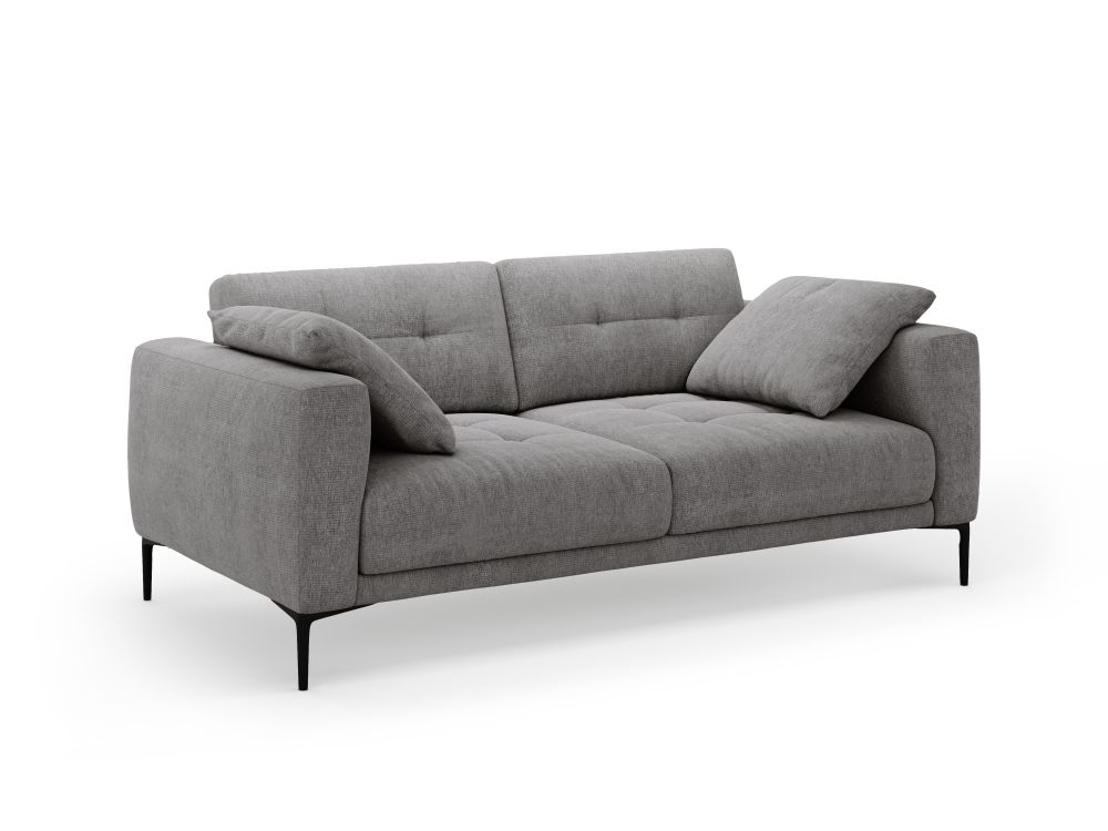 Cosmopolitan Design Sofa Lazio 3-Sitzer Strukturierter Stoff Sorella Grau