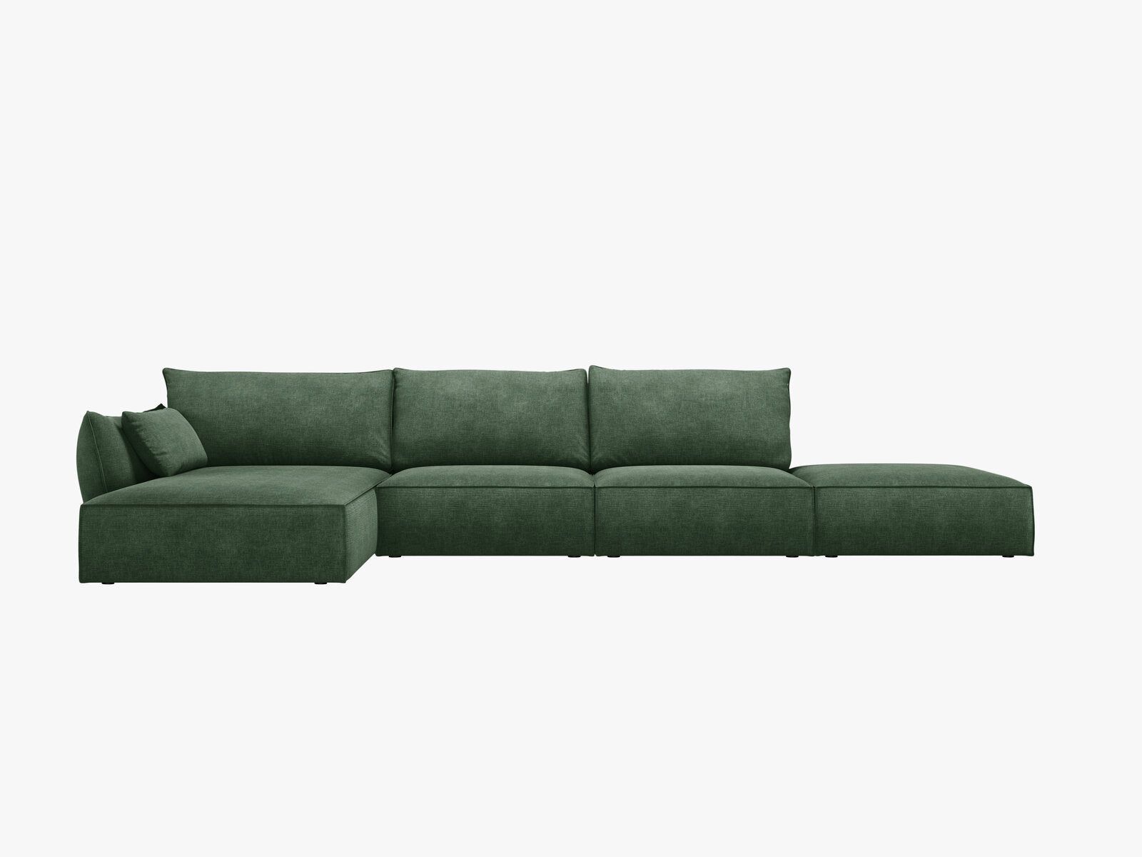 Micadoni Ecksofa Kaelle 5-Sitzer Links Chenille Over The Horizon Flaschengrün