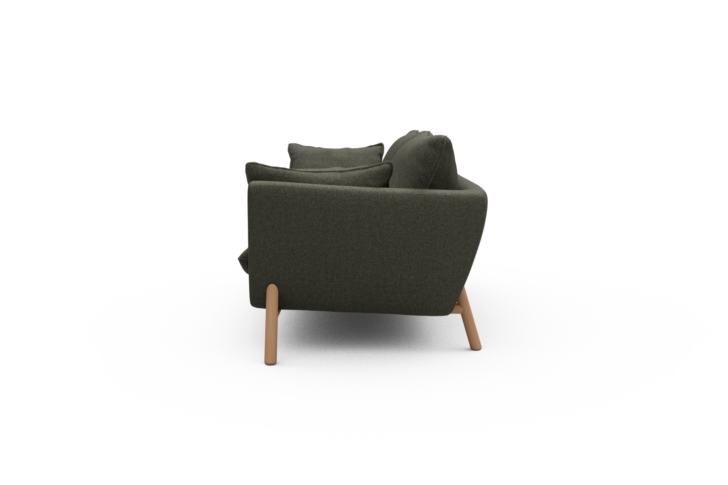 Sofa Emil 2-Sitzer Beinfarbe Eiche Natur Sama-Winter-Moss