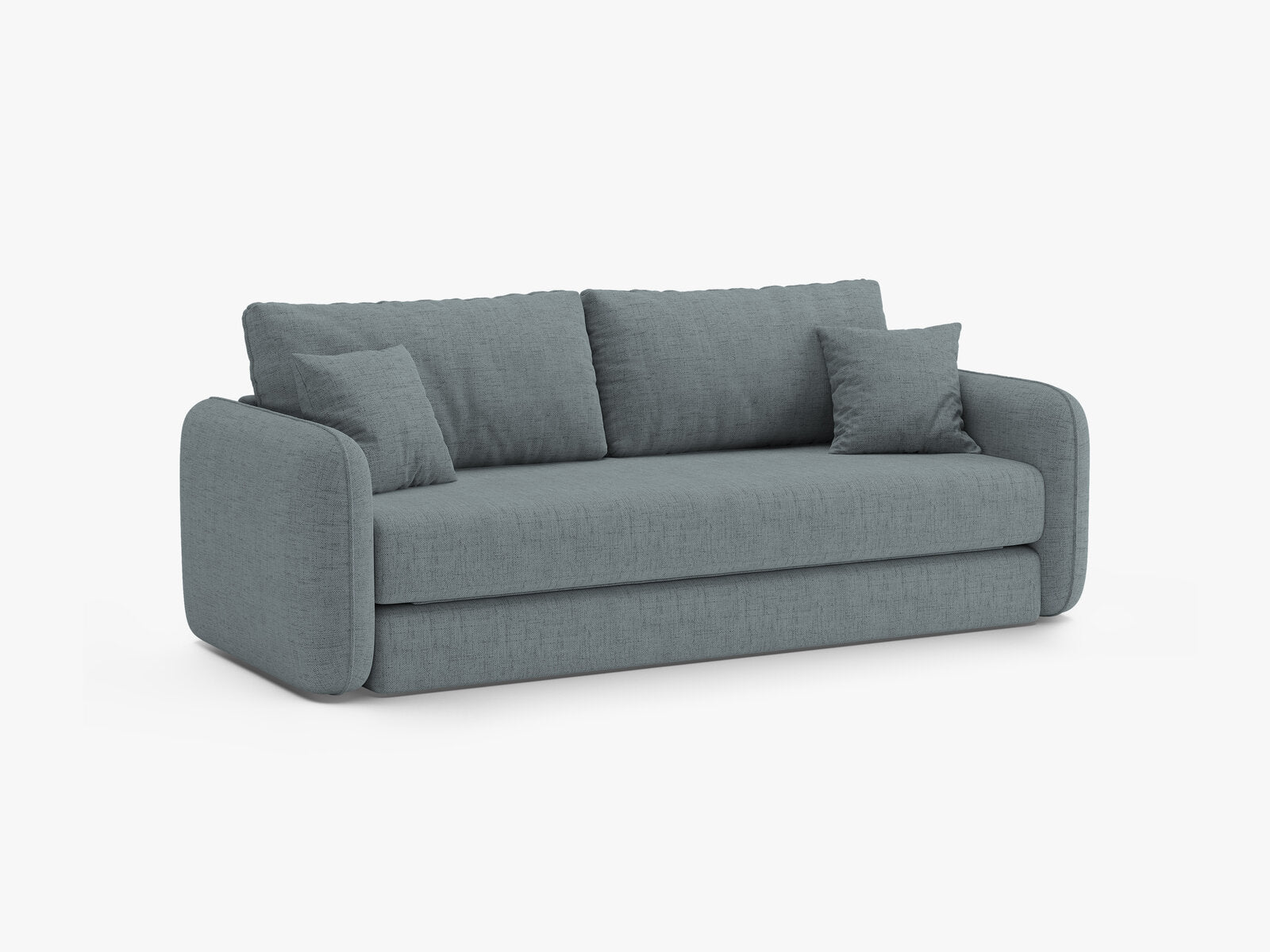 Micadoni Sofa mit Schlaffunktion Dormi 3-Sitzer Strukturierter Stoff Moly Hellblau