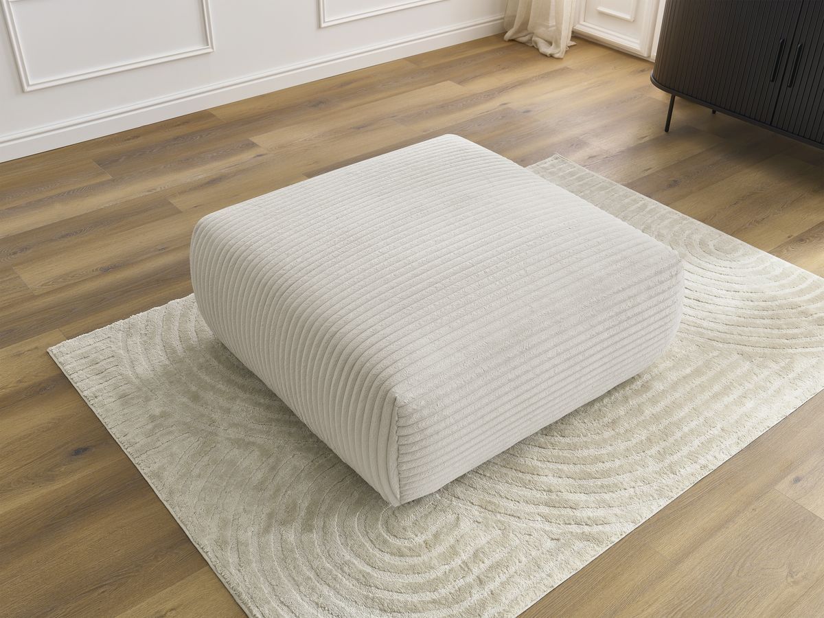 Bobochic Lucien Pouf Breitcord weich Beige