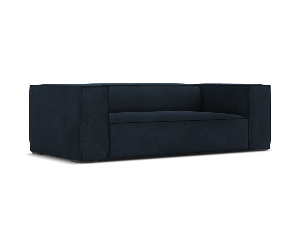 Cosmopolitan Design Sofa Turin 2-Sitzer Strukturierter Stoff Rosario Dunkelblau
