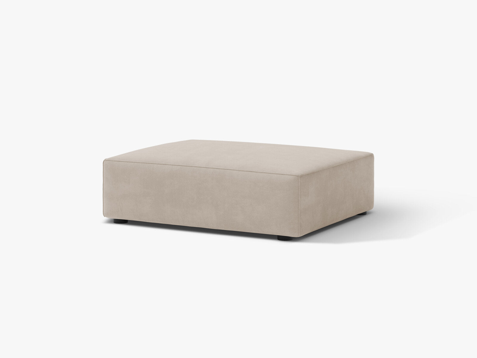 Micadoni Hocker Jodie 1-Sitzer Samt Bluvel Dunkelbeige