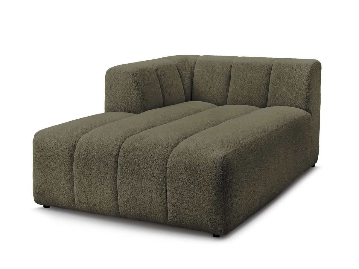 Bobochic Annecy Méridienne-Modul Bouclé-Stoff Grün Ecke links
