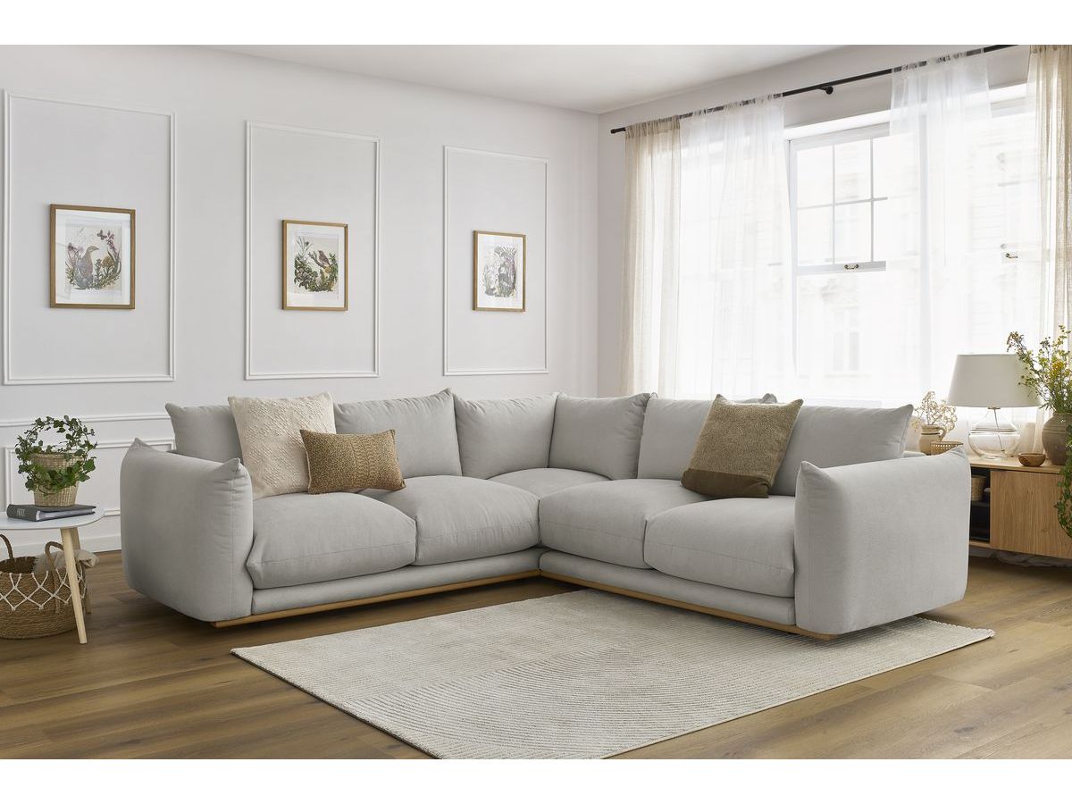 Bobochic Ernest Ecksofa Stoff Hellgrau