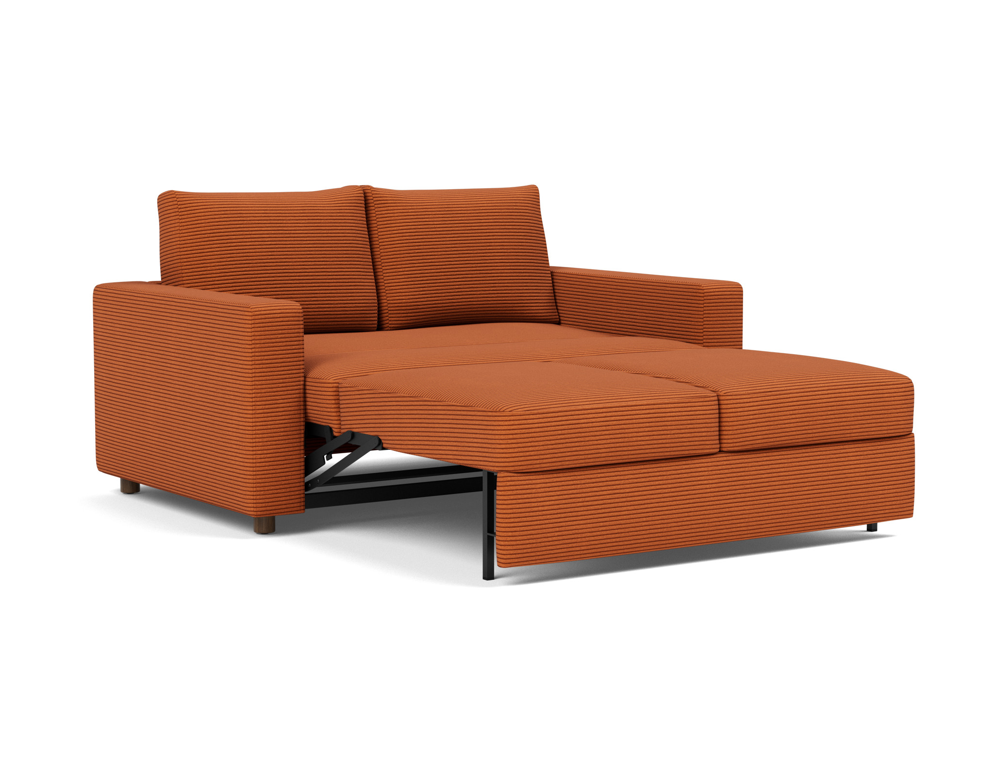 Schlafsofa Neah mit Standard-Armlehnen 140 Kord Corduroy 595-Burnt-Orange