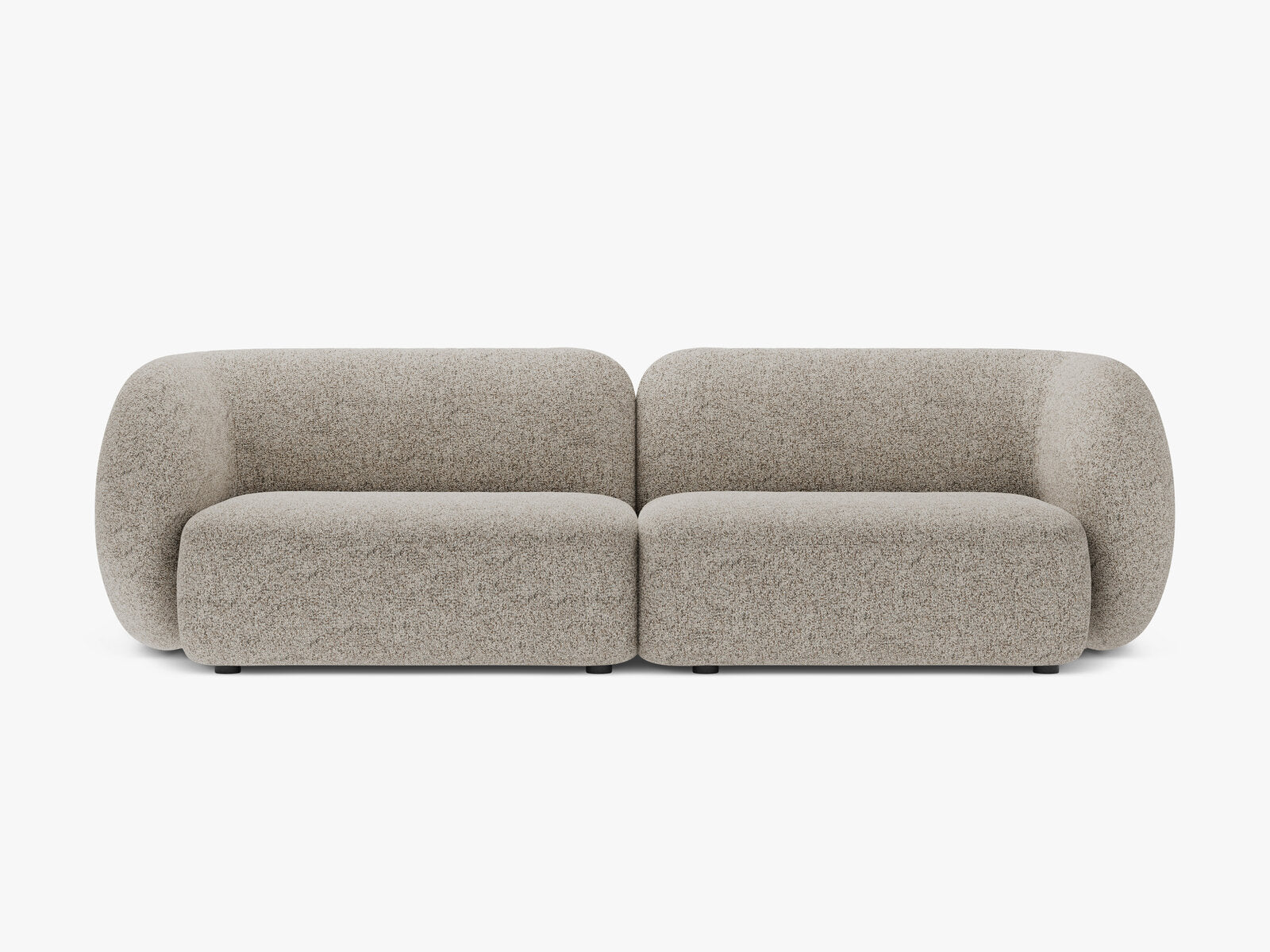 Micadoni Sofa Kate 4-Sitzer Strukturierter Stoff Puente Beige Melange