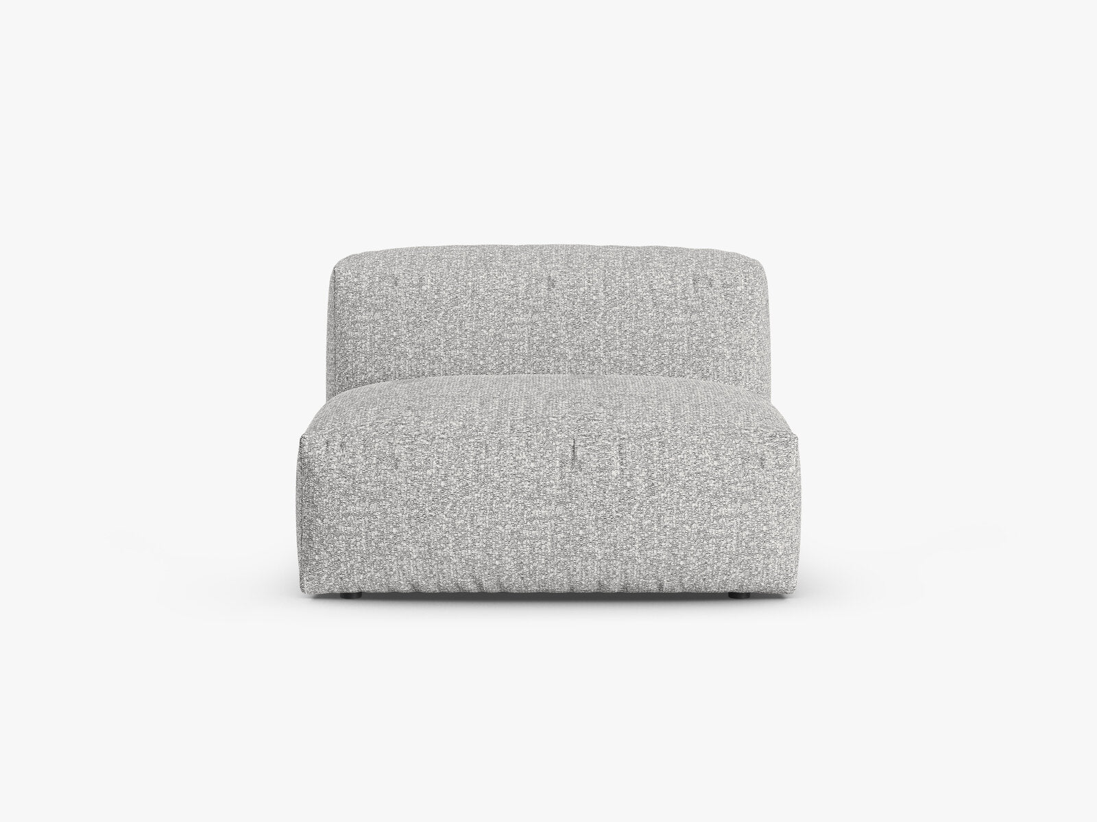 Micadoni Mittelmodul Martina 1-Sitzer 90cm Sitztiefe Boucle Monet Silber