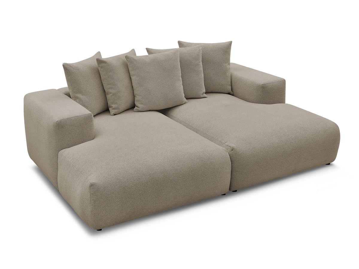Bobochic Voltaire Sofa 4-Sitzer 248 × 170 cm Melange-Stoff Taupe