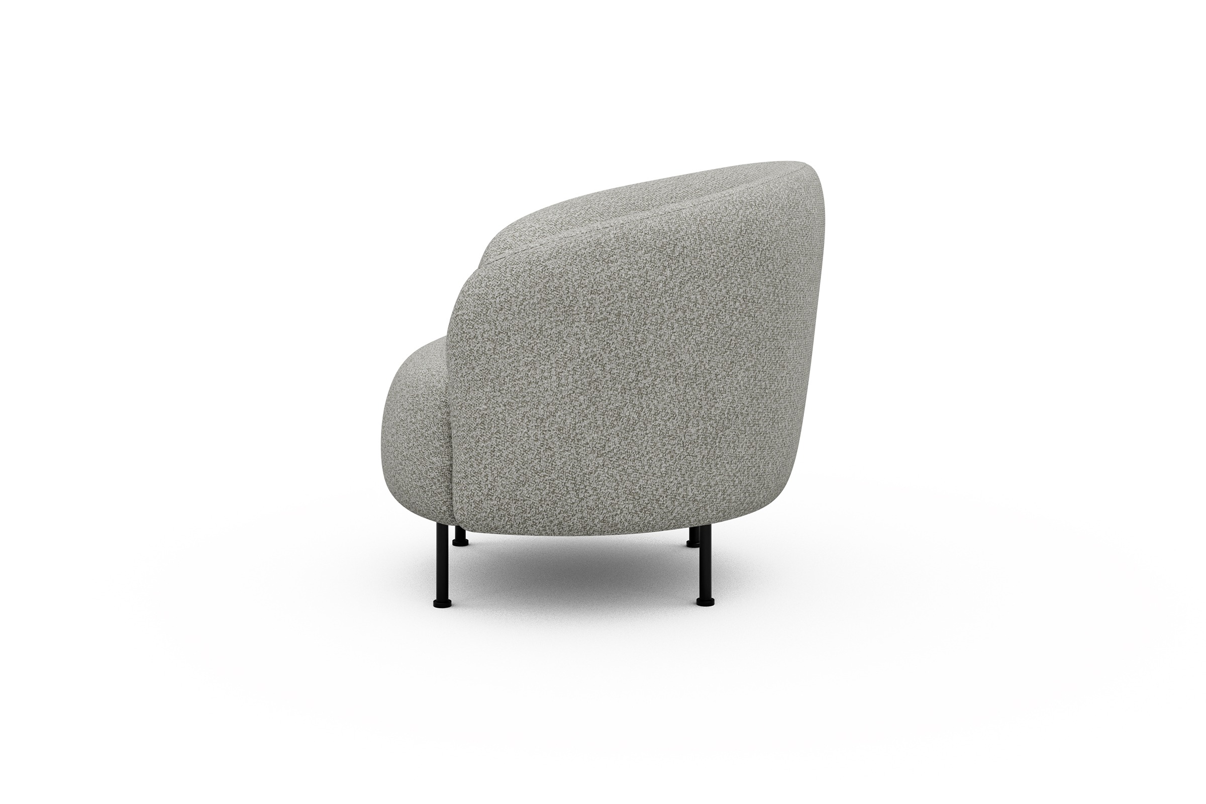 Sessel Ronda Metallbeine Schwarz Vanora-Warm-Sand