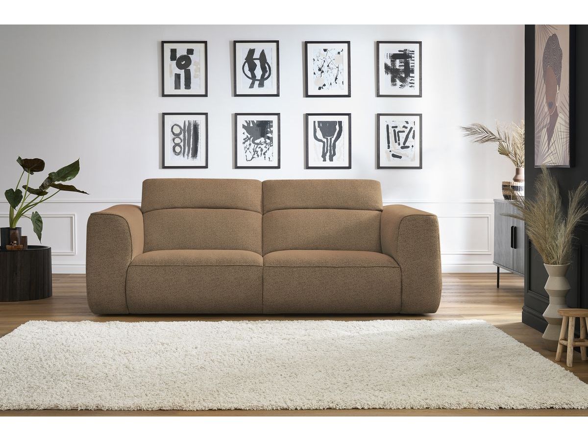 Bobochic William Sofa 3-Sitzer Melange-Stoff Orange