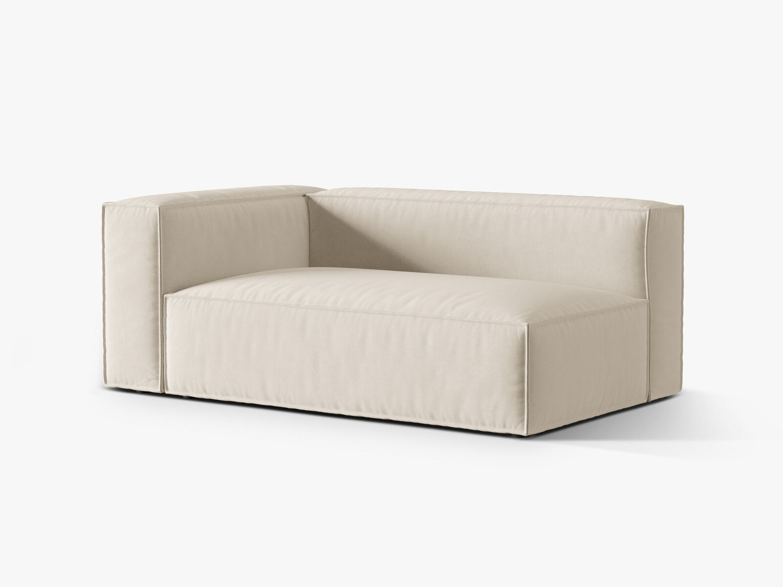 Micadoni Modul Nuria Groß 3-Sitzer Links Samt Beige