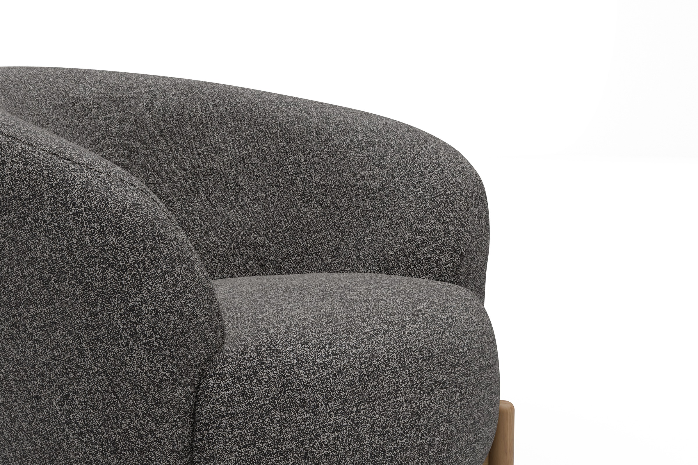 Sessel Ronda Holzbeine Eiche Natur Carreno-Salt-and-Pepper