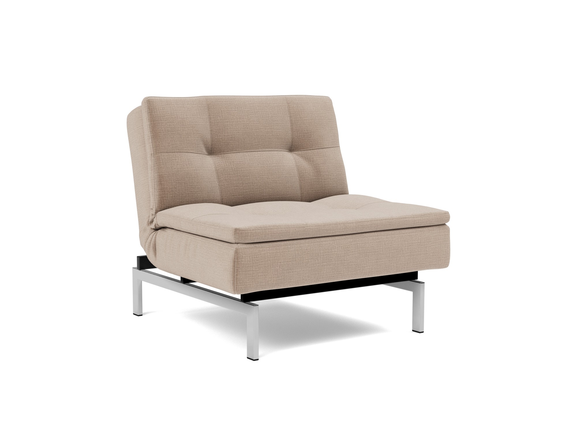 Sessel Dublexo Chenille Esina 417-Mocha Beine Chrom