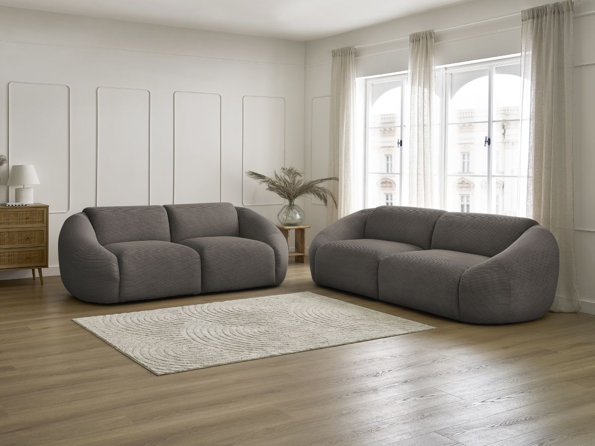 Bobochic Tina Sofa 5-Sitzer Cordsamt Braun