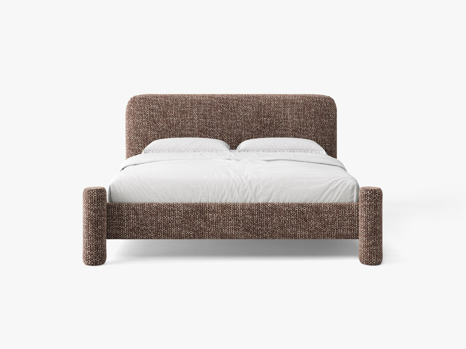 Micadoni Vera Bett mit Kopfteil Chenille SILENCIO Braun 140x200