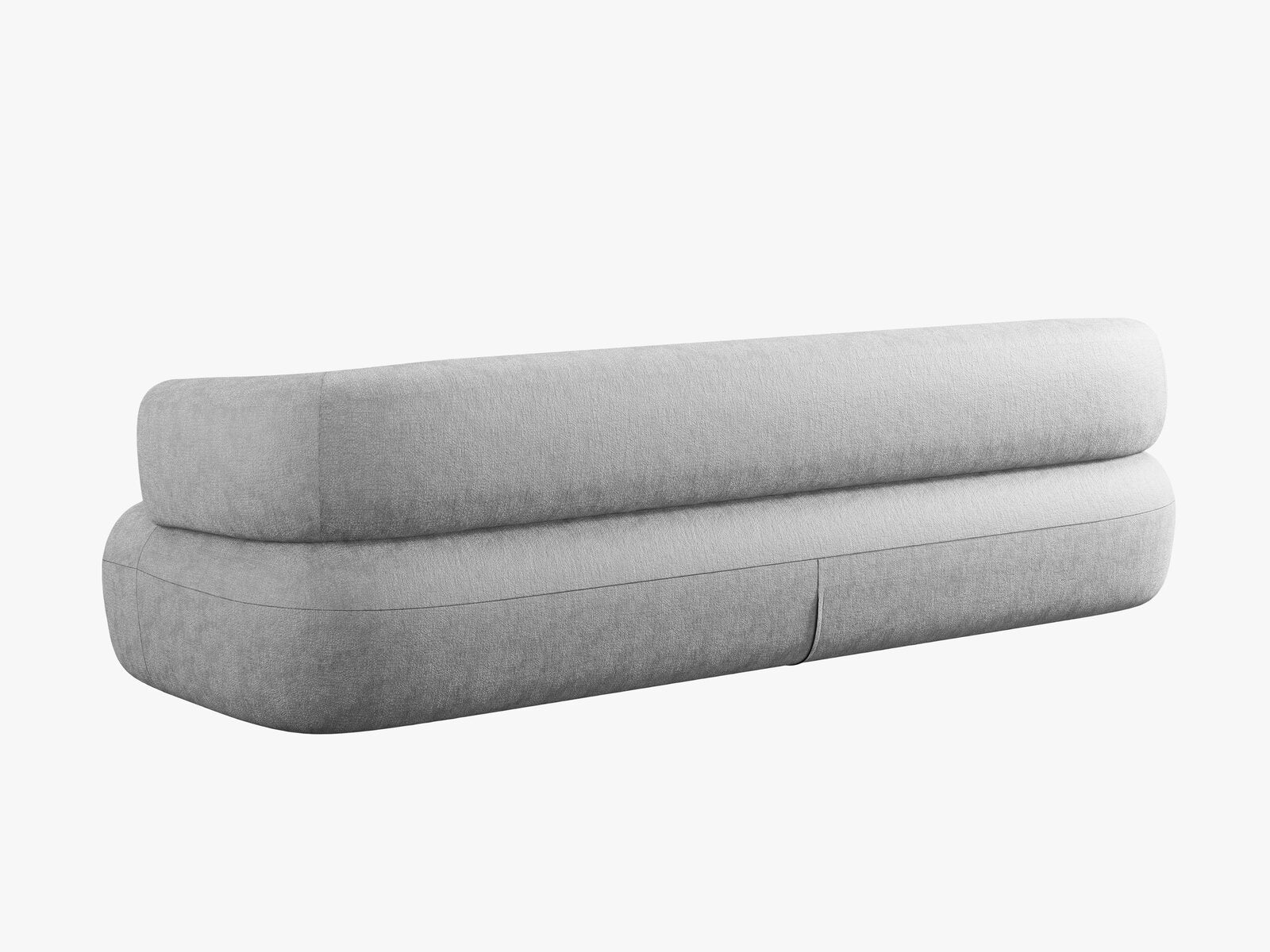 Micadoni Sofa Jenny 4-Sitzer Chenille Perfect Harmony Silber
