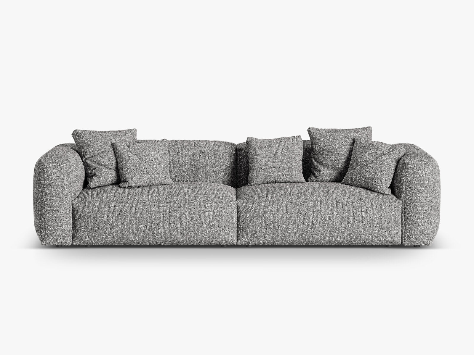 Micadoni Sofa Martina 4-Sitzer Boucle Monet Graphit