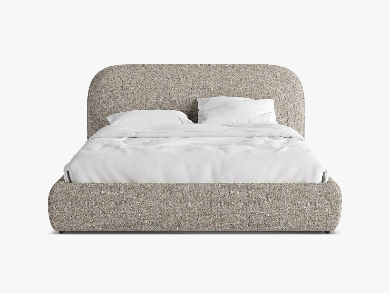 Micadoni Murada Bett mit Kopfteil Chenille Tracy Graubraun Melange 200x200