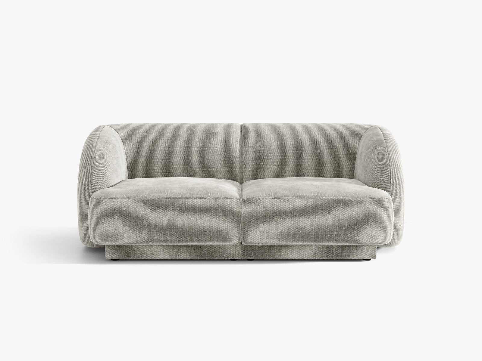 Micadoni Sofa Miley 2-Sitzer Chenille Haga Hellgrau