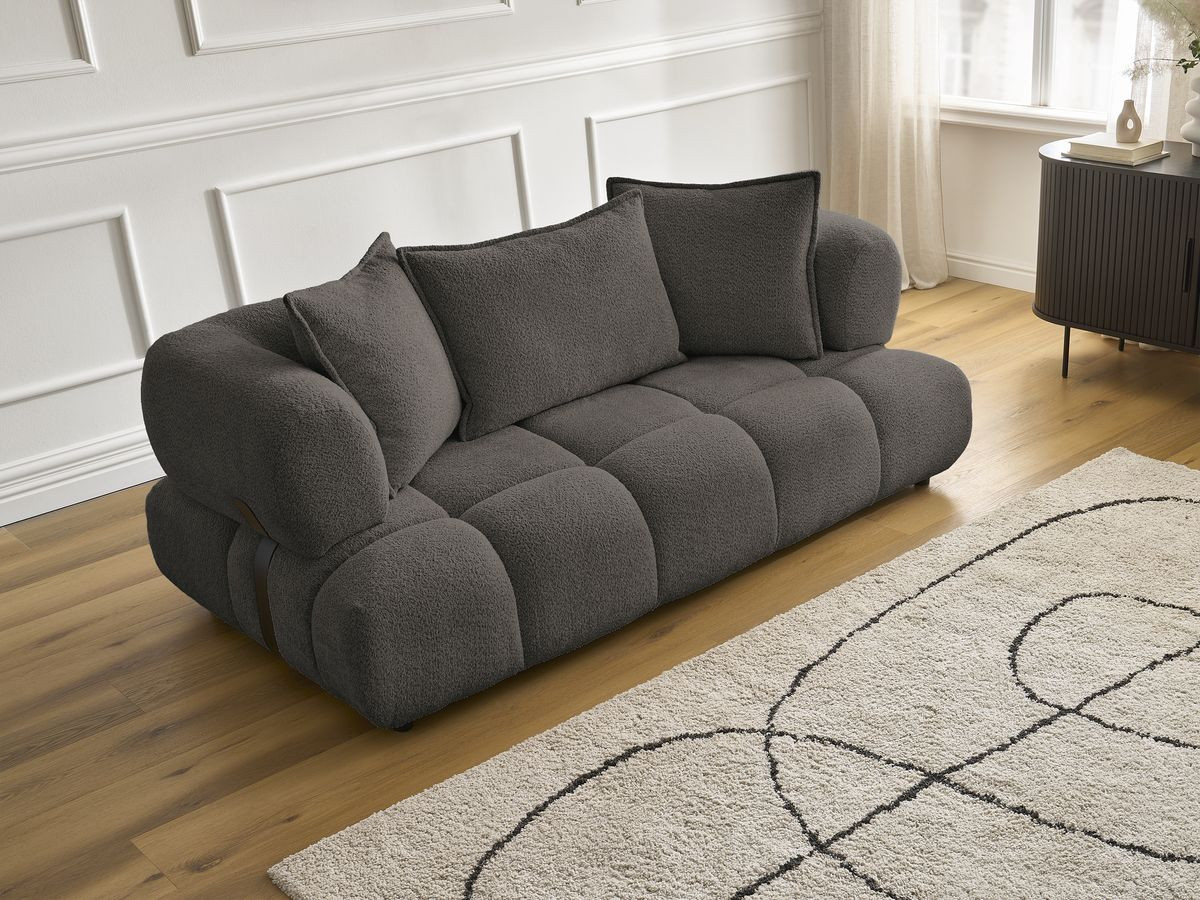 Bobochic Alya Sofa 2-Sitzer Bouclé-Stoff Braun