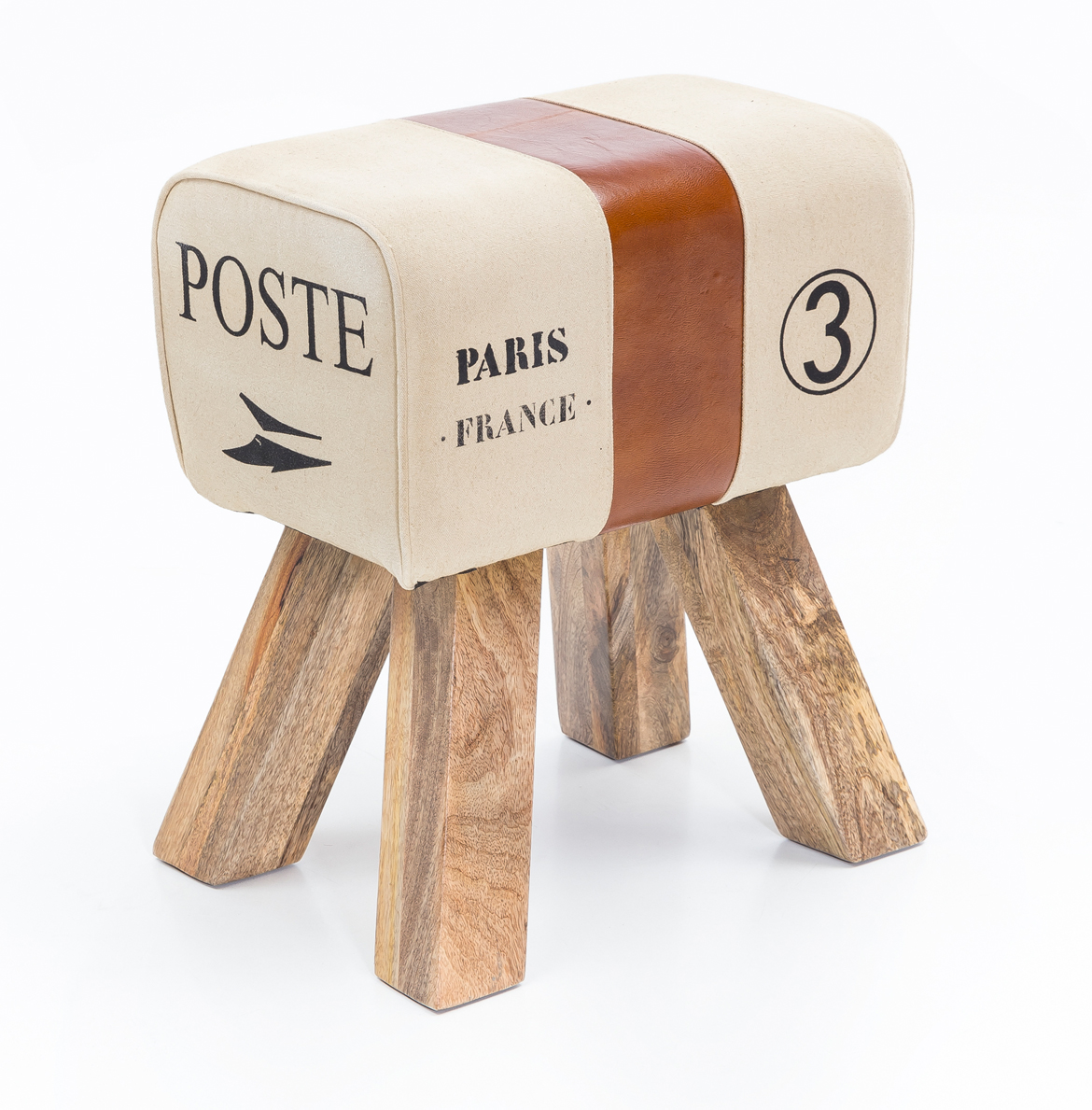 Sitzhocker Dalvik Stoff Braun 40 × 30 × 47 cm