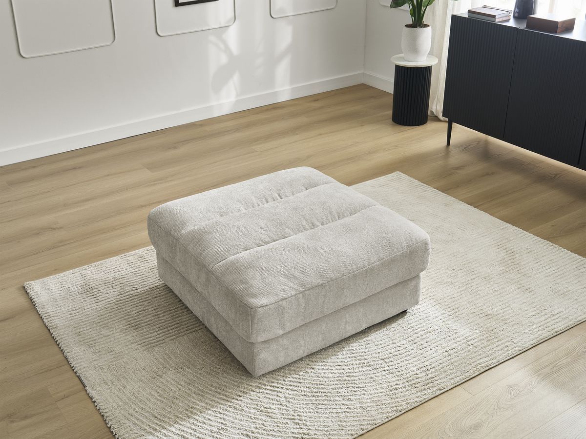 Bobochic Sierra Pouf Strukturstoff Taupe