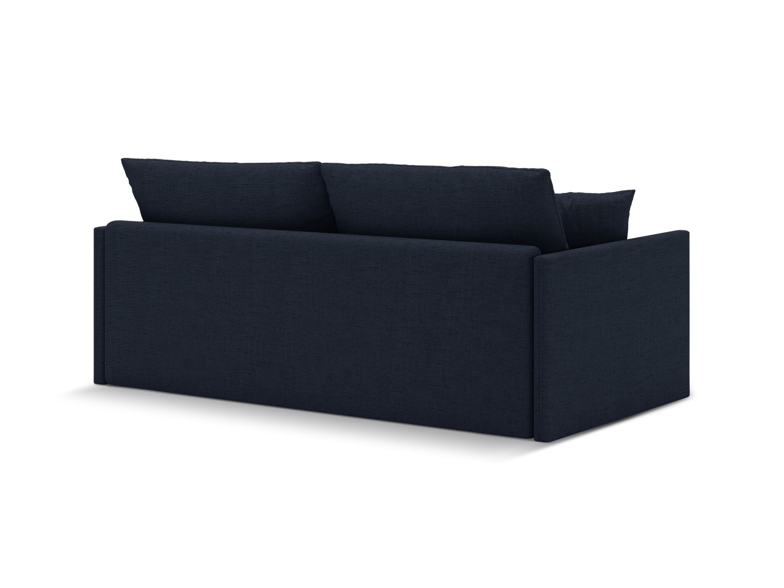 Cosmopolitan Design Schlafsofa Shannon 3-Sitzer Strukturierter Stoff Moly Königsblau