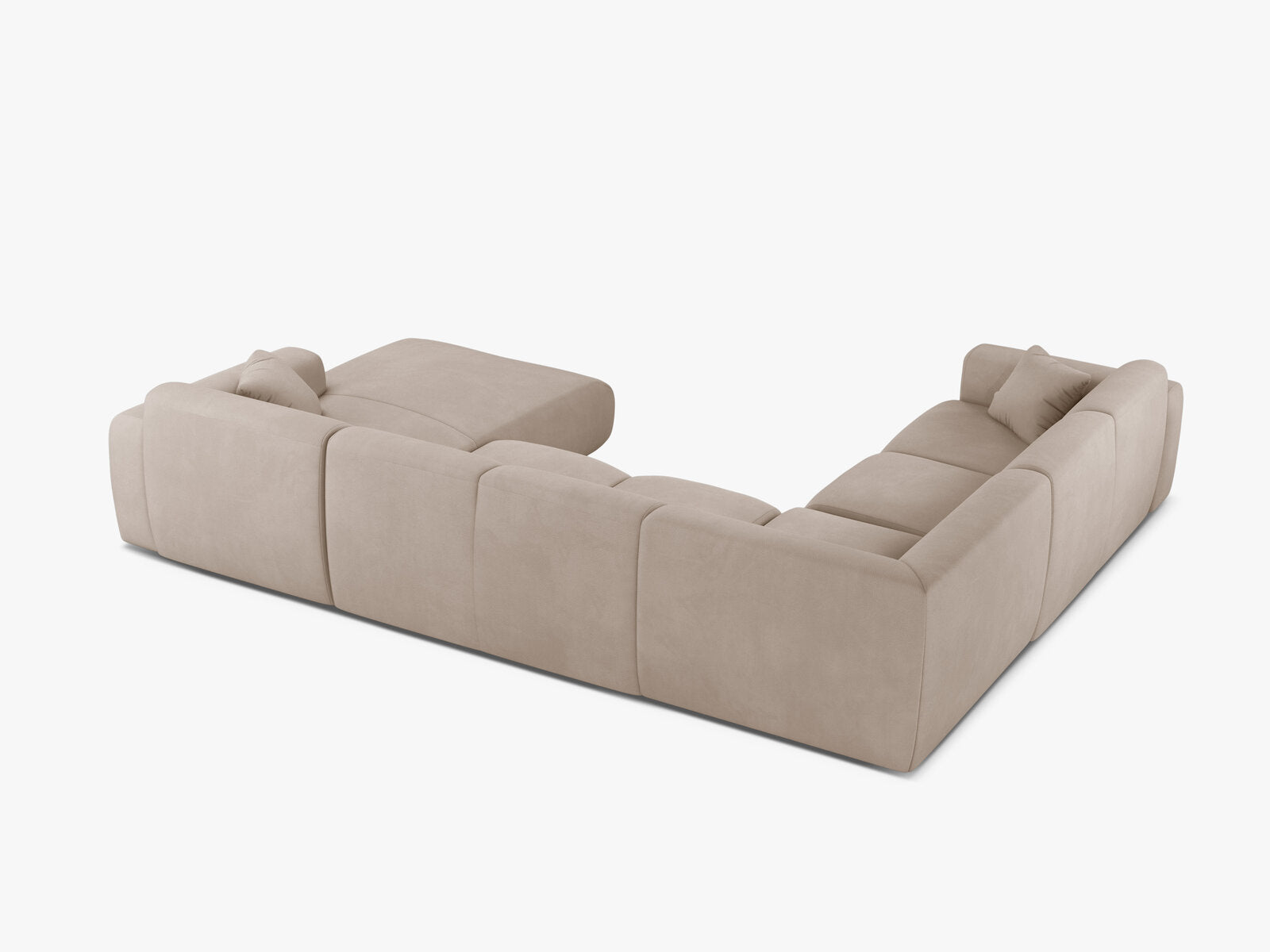 Micadoni Molino Panoramasofa 6-Sitzer Links Chenille Rebel Beige