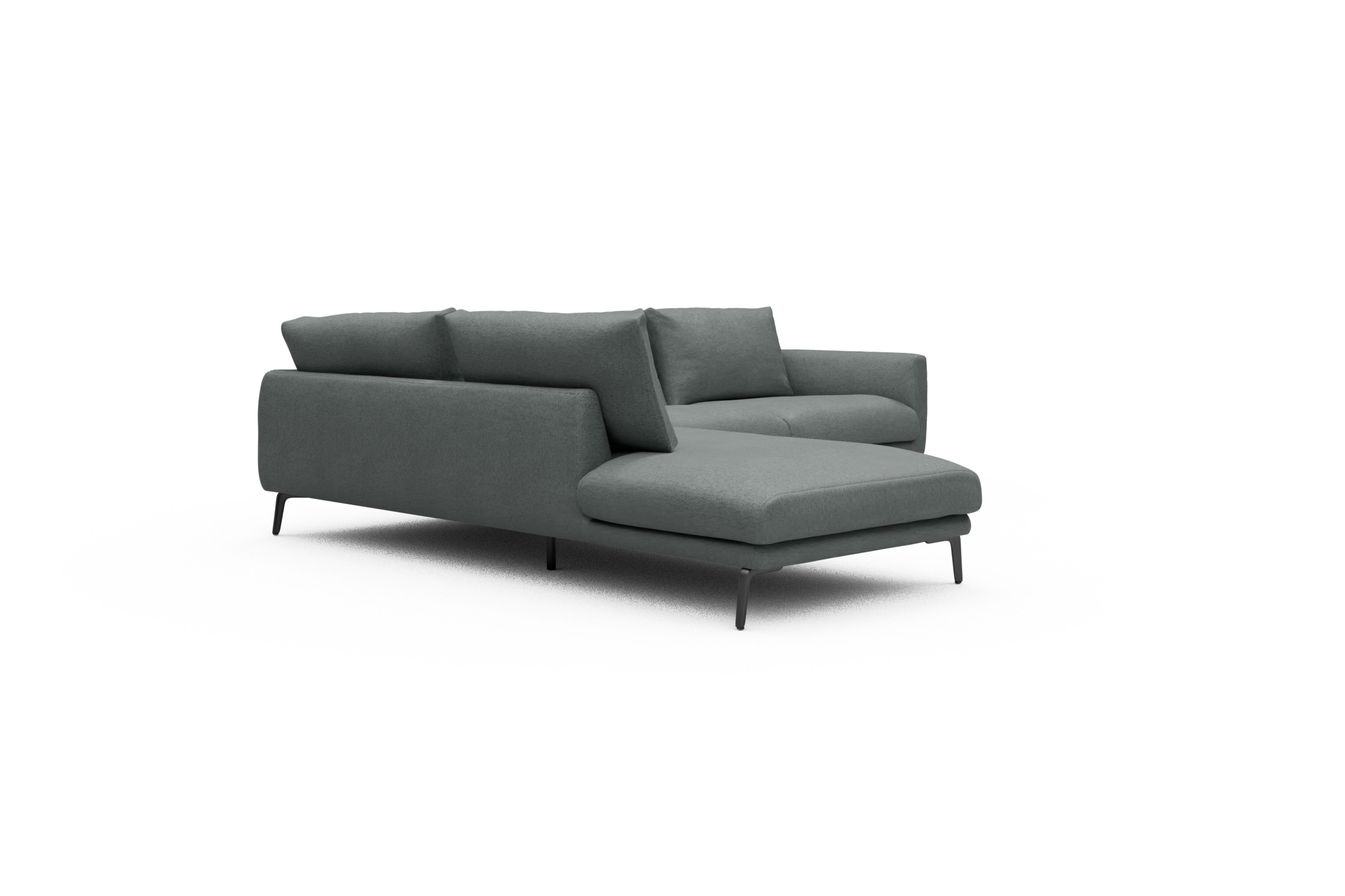Ecksofa Karl Relax-Ecke links mit 2,5-Sitzer Denari-Soft-Grey