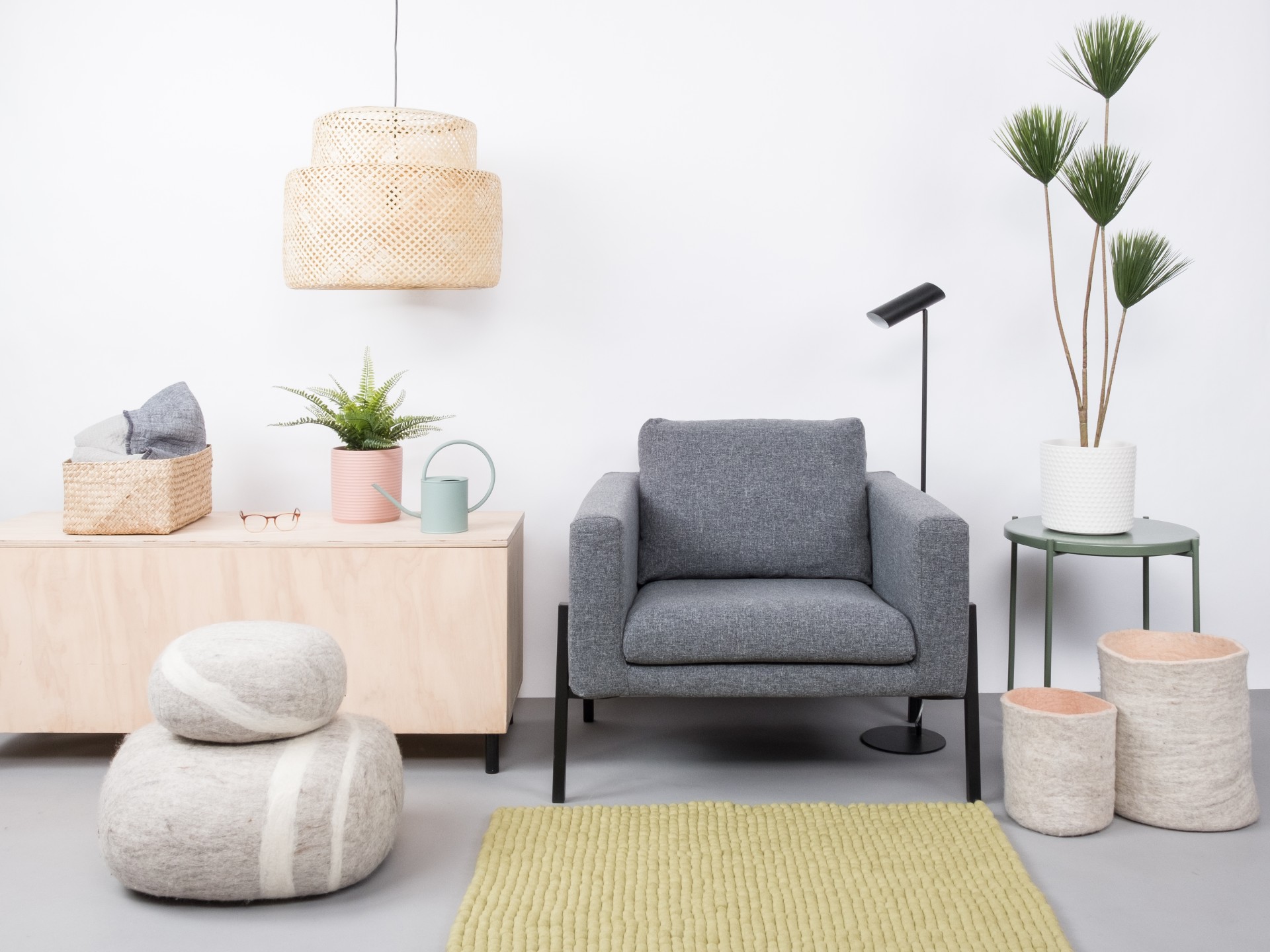 myfelt Pitt Filzkugelteppich - 90x130 cm