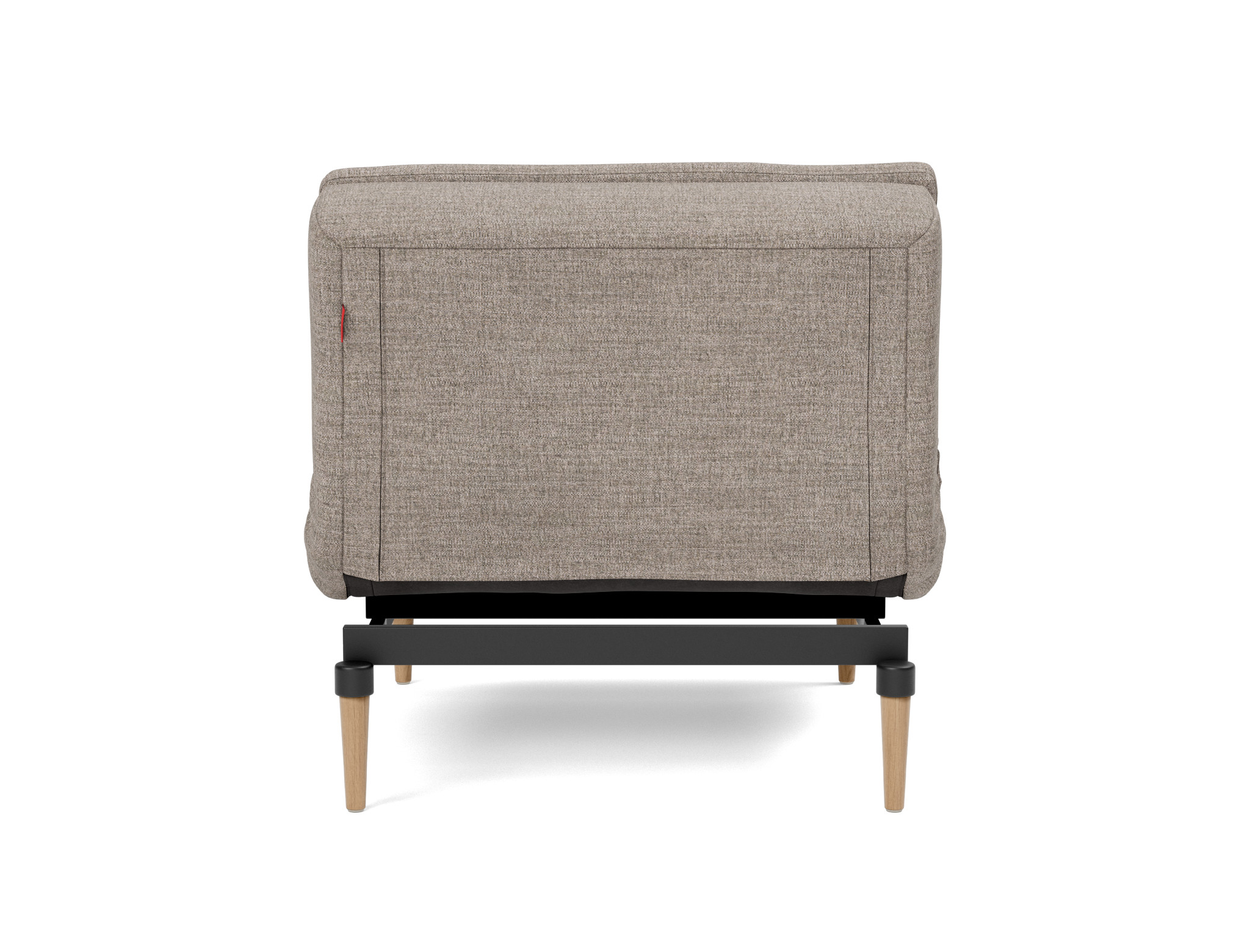 Sessel Dublexo Chenille Yuveno 472-Warm-Grey Beine Styletto Eiche hell