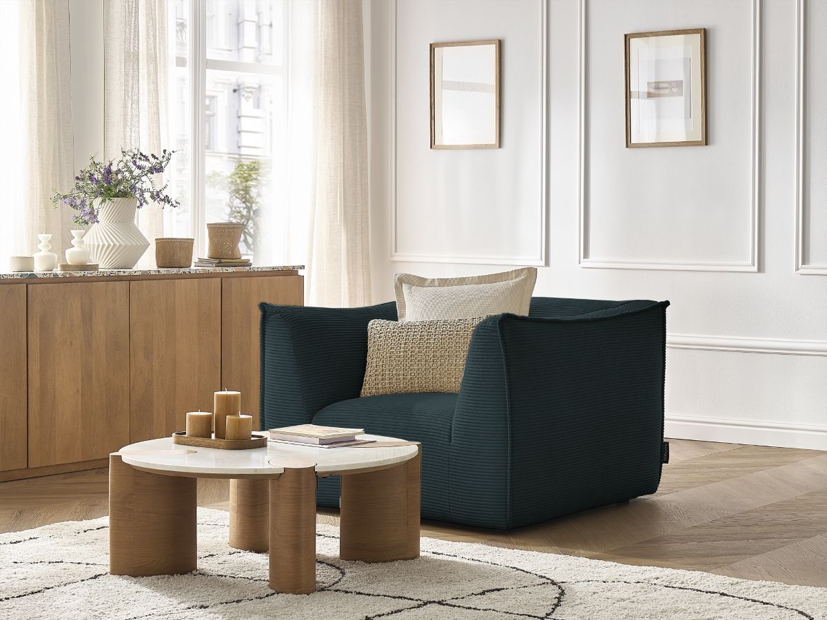 Bobochic Giorgia Sessel Cordsamt Dunkelblau