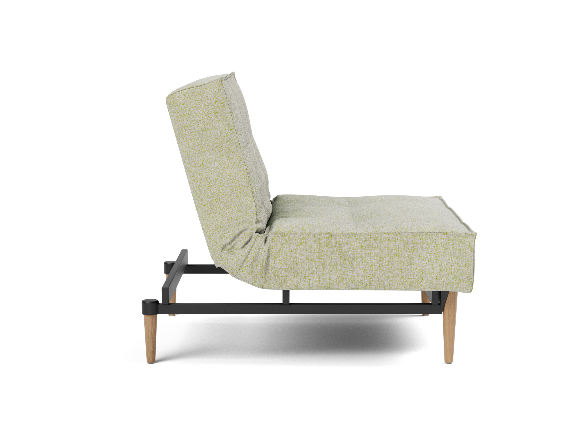 Sessel Splitback Flachgewebe Avella 280-Sand Beine Styletto Eiche hell