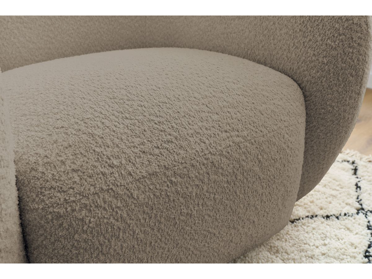 Bobochic Celine Sessel Bouclé-Stoff Taupe