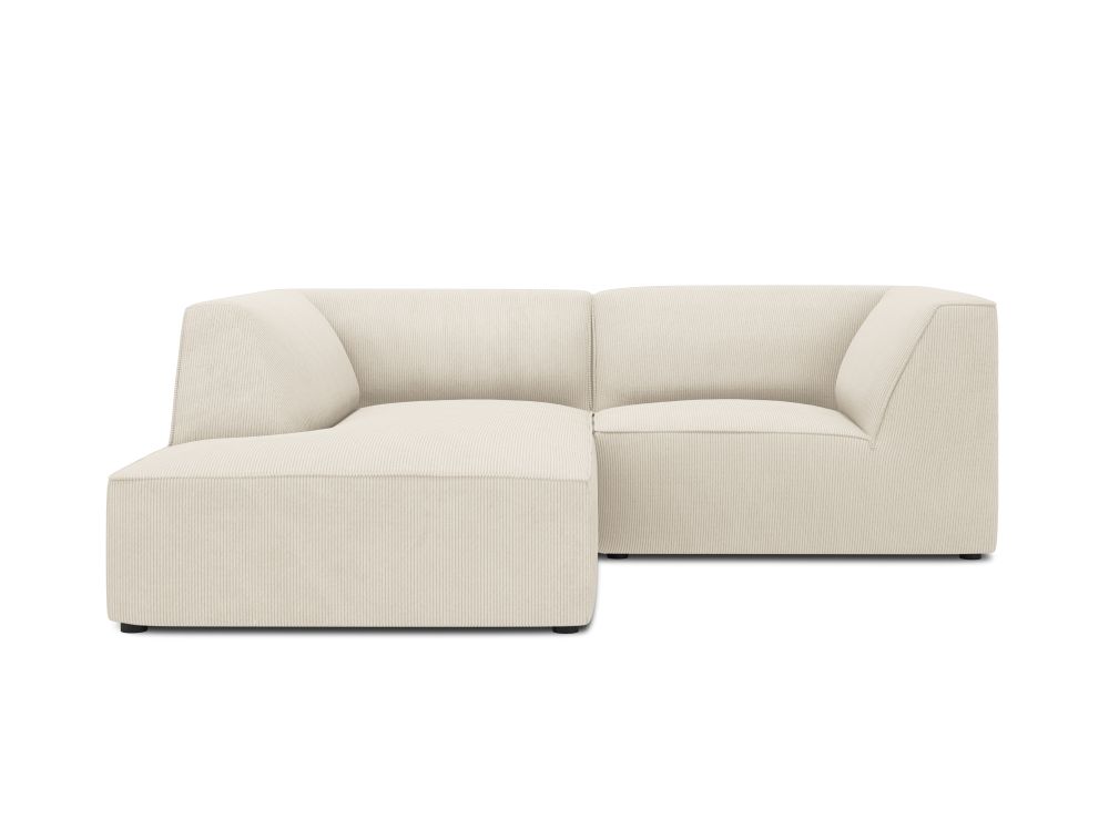 Cosmopolitan Design Ecksofa Siena 3-Sitzer Kord Scala Helles Beige Links