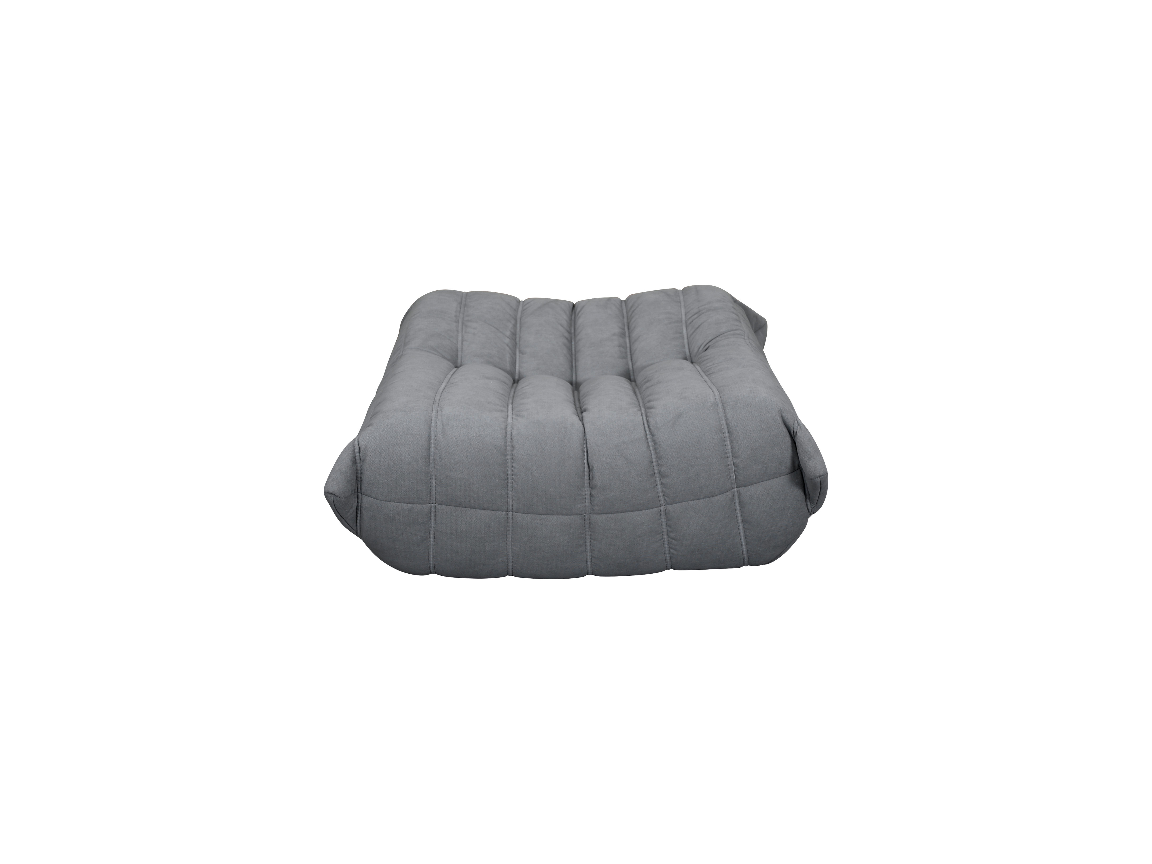 Livin Hill Set Nua: Sessel 87 cm + Fußhocker Stahlgrau