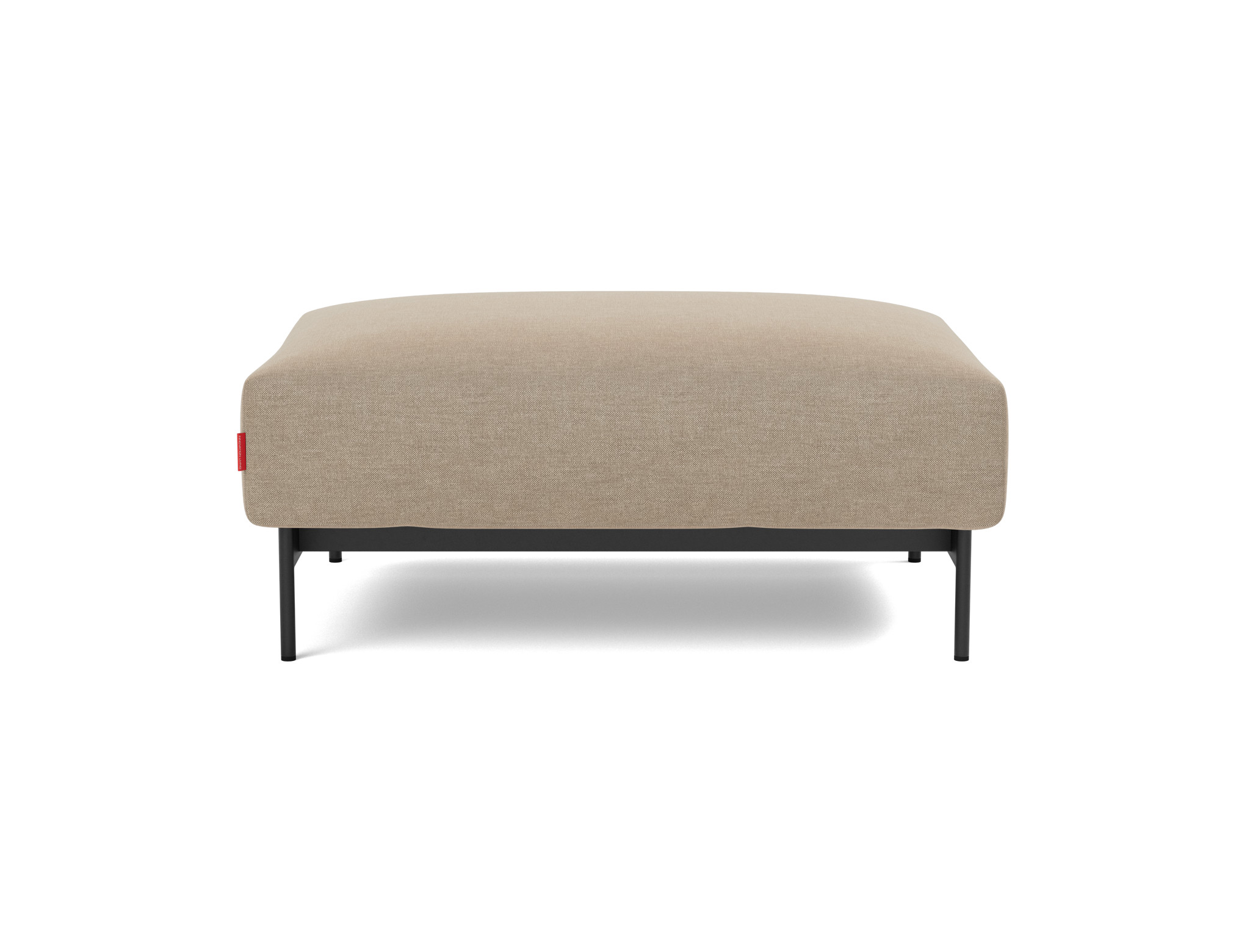 Hocker Malloy Flachgewebe Phobos 587-Mocha Beine Schwarzes Metall