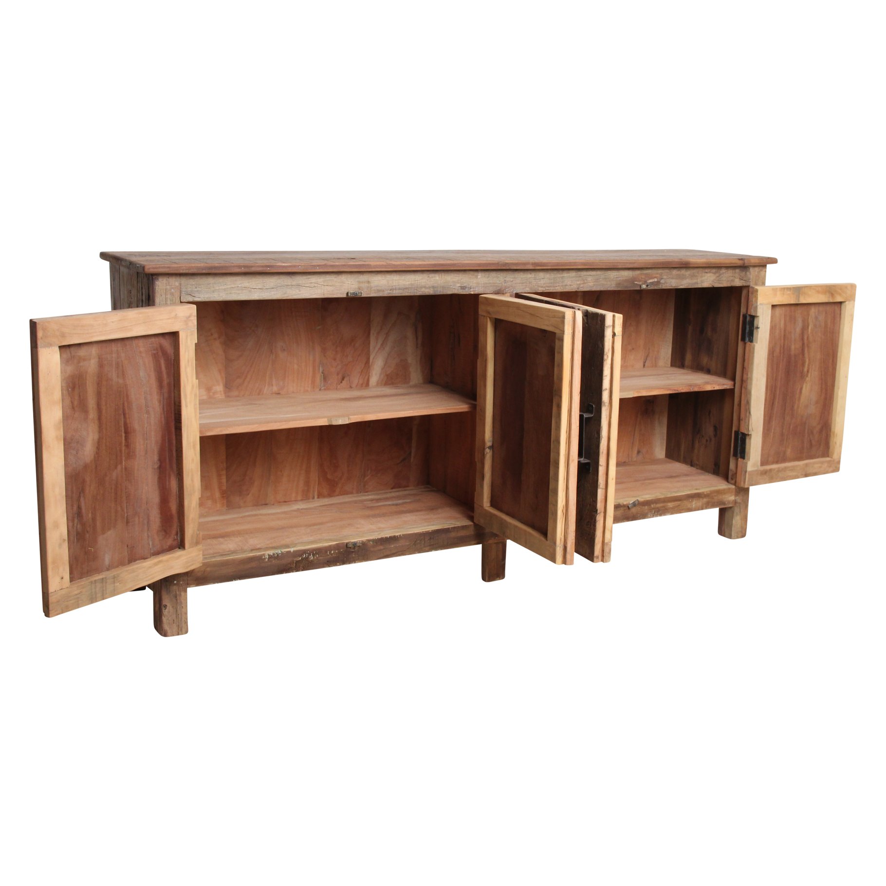 Raw Materials Sideboard Recyclingholz 172cm 4 Türen