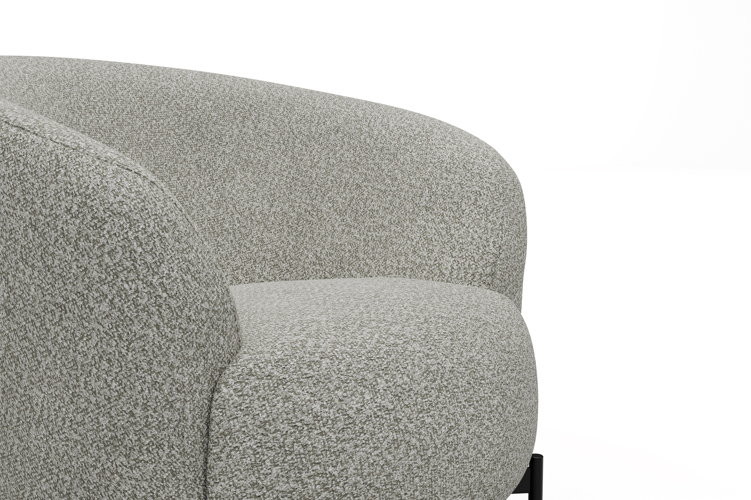 Sessel Ronda X-Metallgestell Schwarz Vanora-Warm-Sand