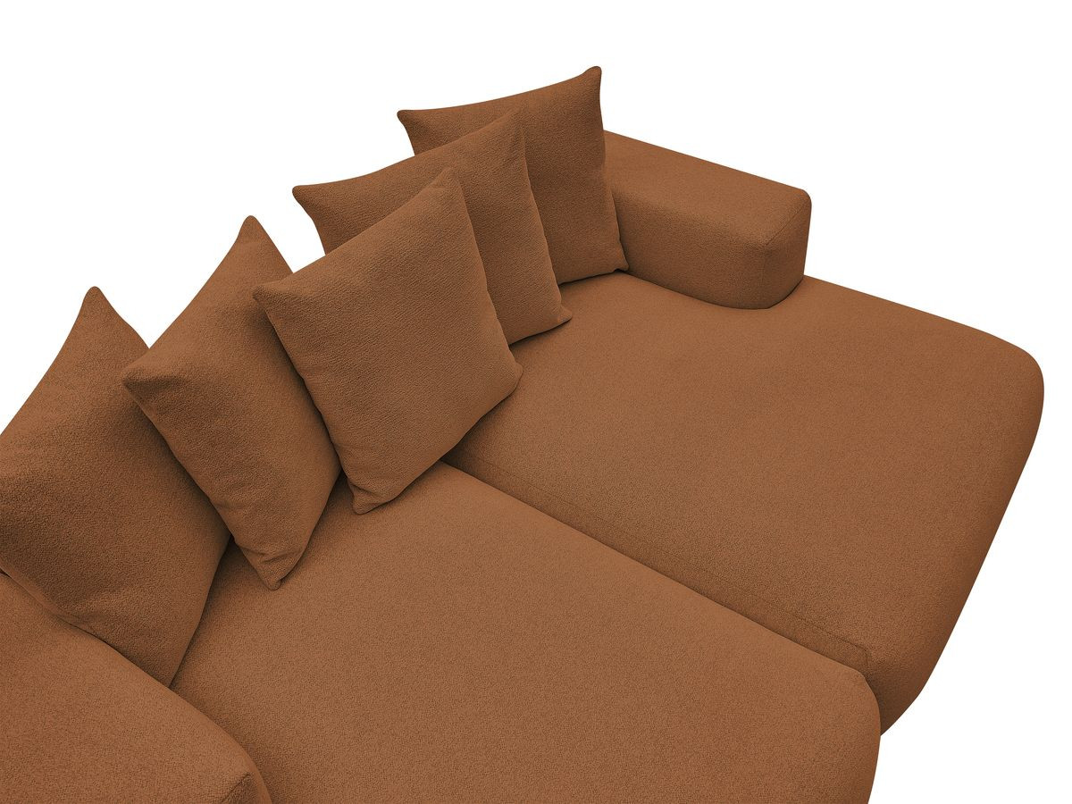 Bobochic Voltaire Sofa 4-Sitzer 248 × 170 cm Melange-Stoff Orange