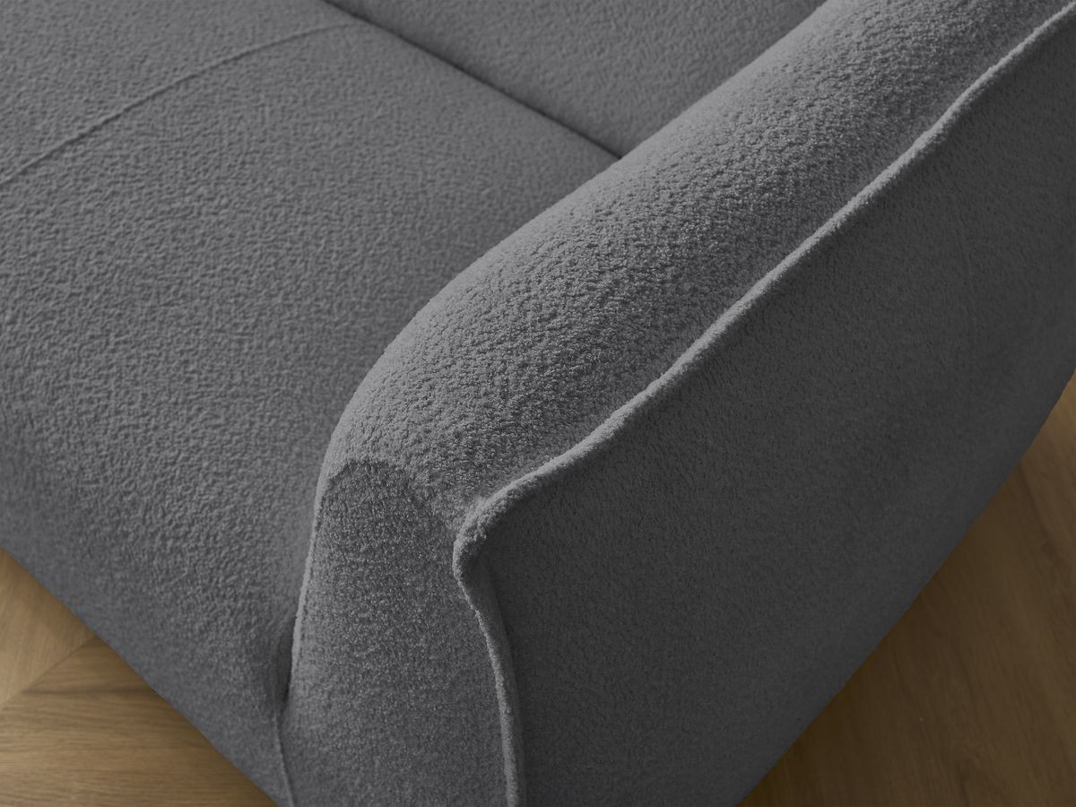 Bobochic Giorgia Sofa 5-Sitzer 534 × 100 cm Bouclé-Stoff Dunkelgrau