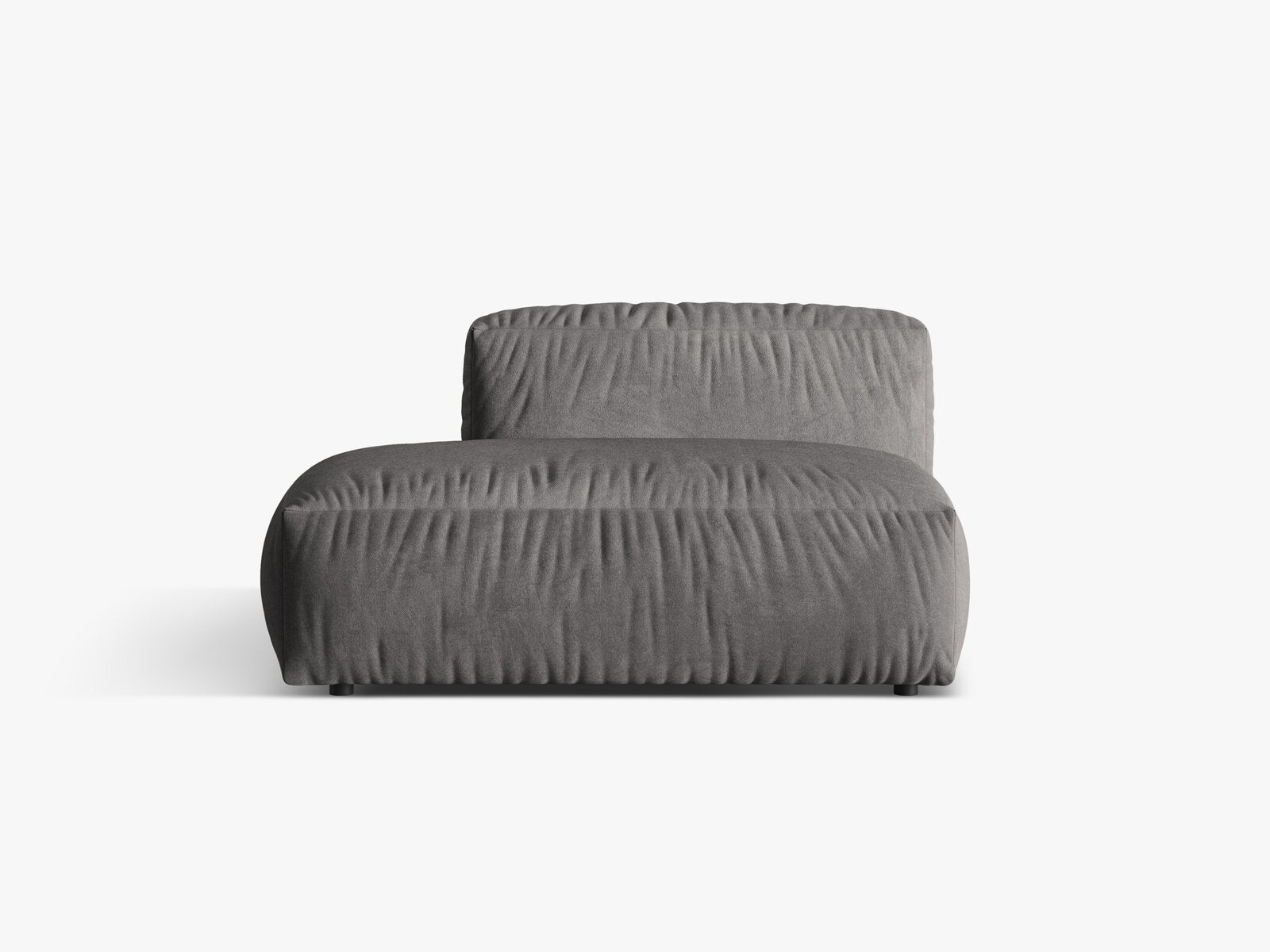 Micadoni Ecksofa-Modul Martina 1-Sitzer Links Samt Grau