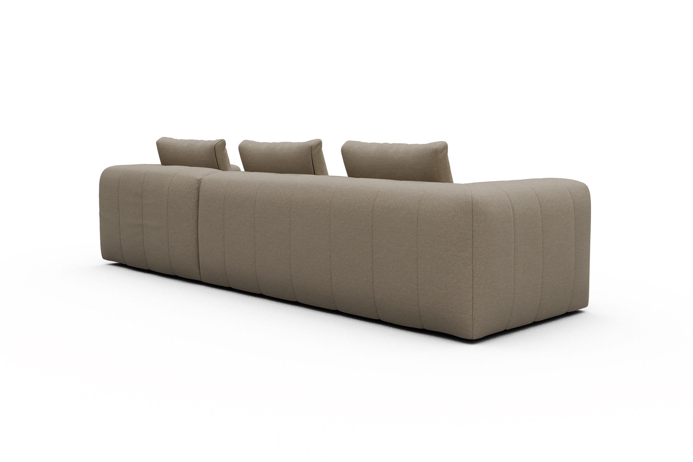 Ecksofa Hugo 2,5-Sitzer Armlehne links mit Chaiselongue Satya-Natural