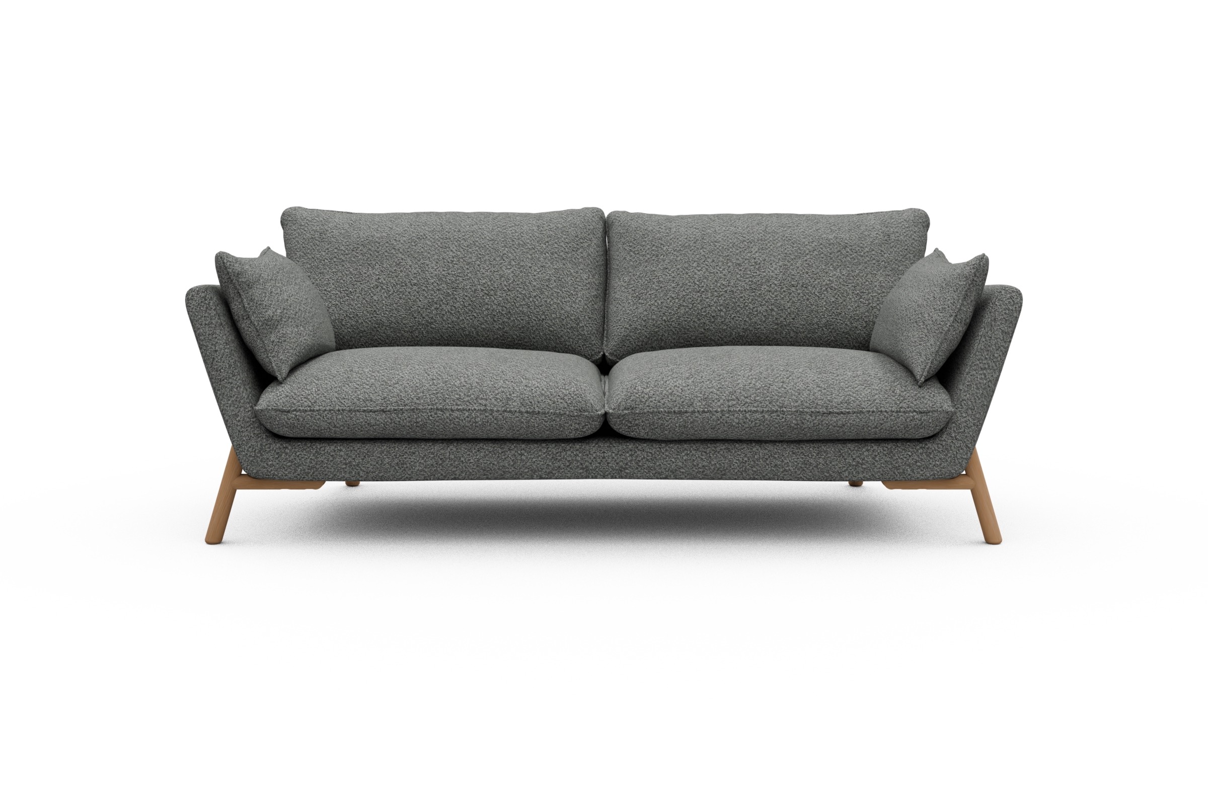 Skandi Home Sofa Emil 3-Sitzer Beinfarbe Eiche Natur Vanora-Warm-Grey moebelfaktor