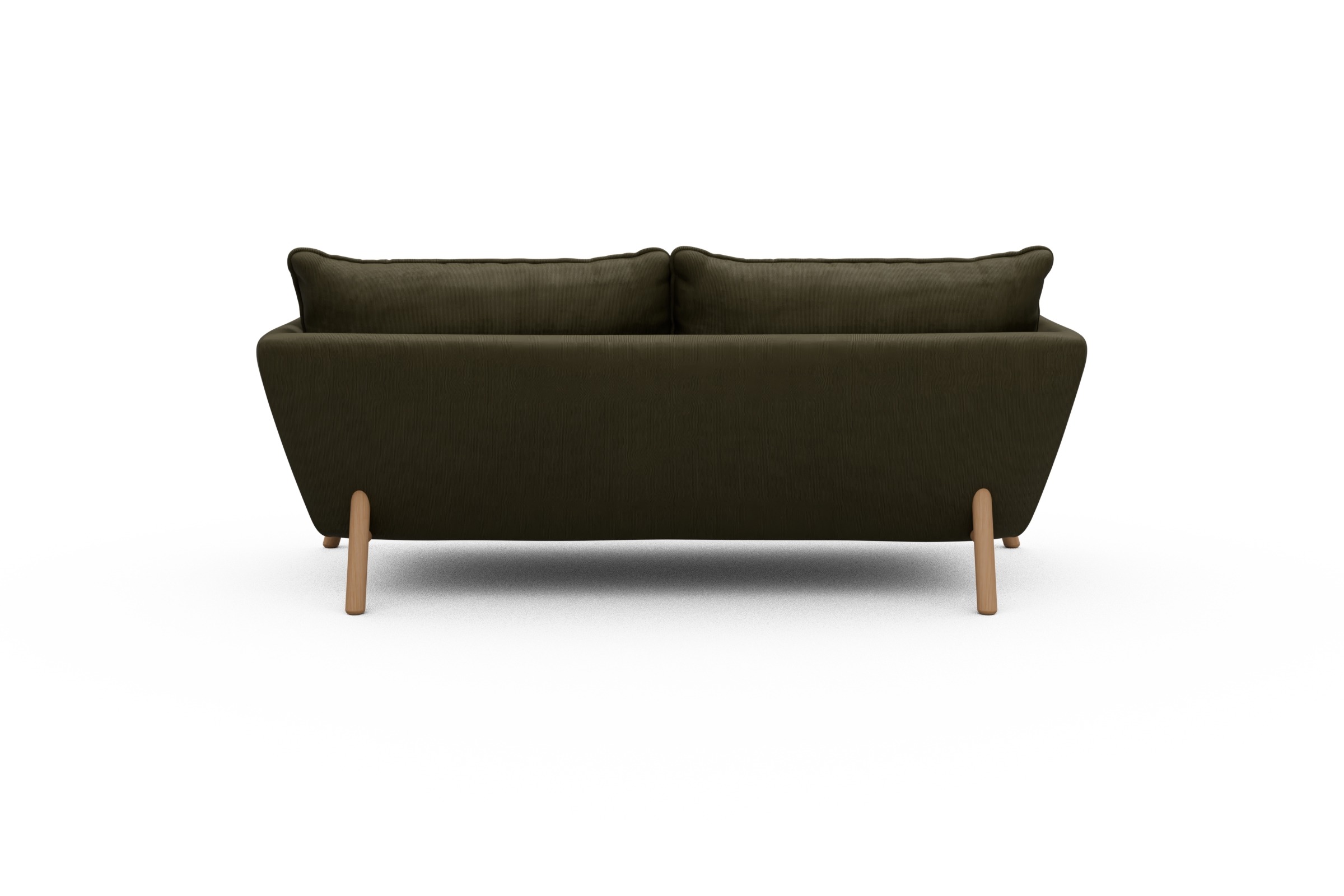 Sofa Emil PREMIUM 2-Sitzer Beinfarbe Eiche Natur Cordufine-Pine-Green