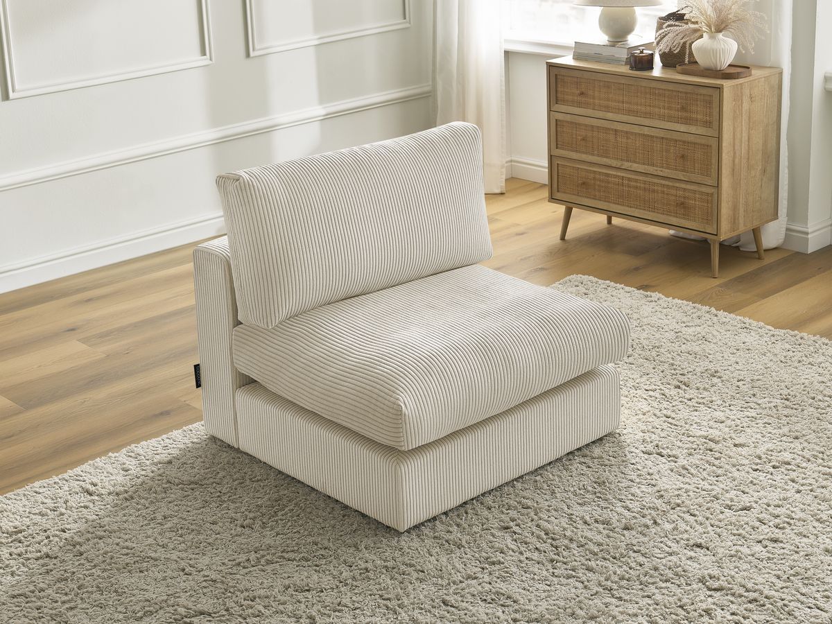 Bobochic Paris Sofamodul 1-Sitzer Cordsamt Beige