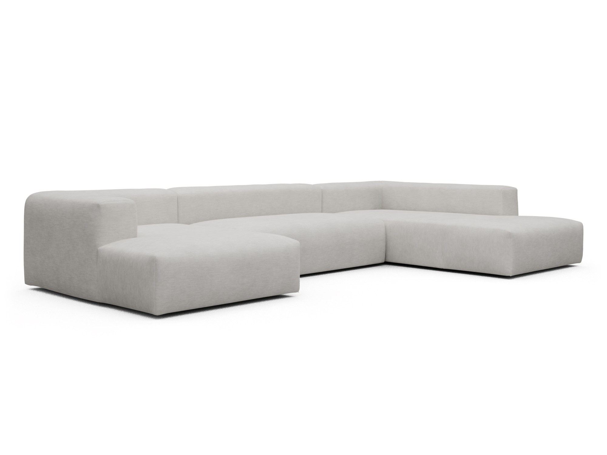 Skandi Home Wohnlandschaft Fred Relax-Ecke rechts mit 2-Sitzer und Chaiselongue links Vivus-Dusty-Off-White moebelfaktor