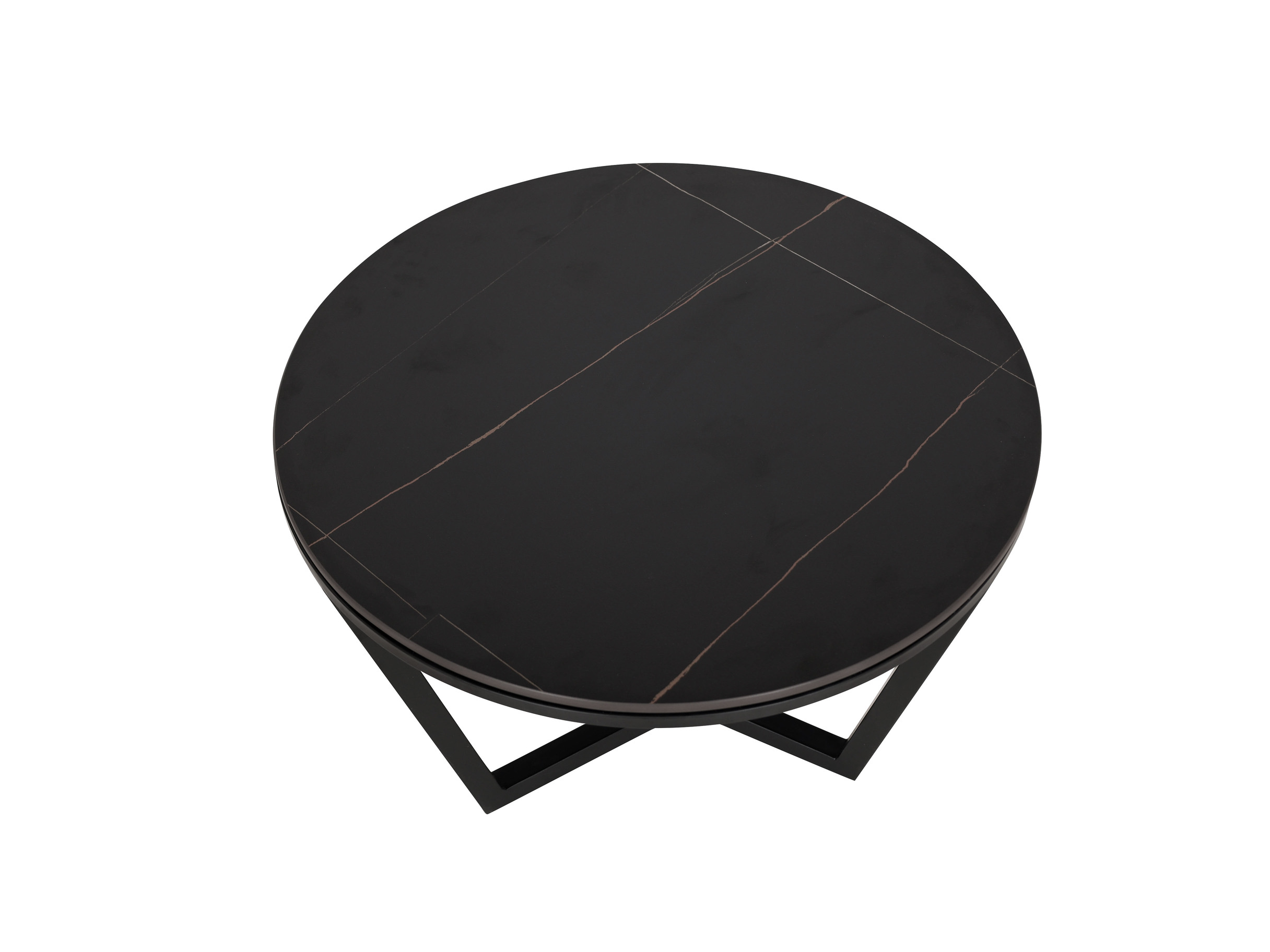 Livin Hill Couchtisch Set Modig Schwarze Beine, schwarz/weiße Tischplatte M66