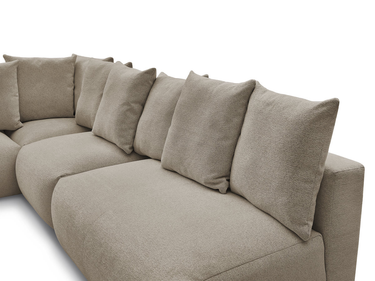 Bobochic Voltaire Ecksofa 322 × 268 cm Melange-Stoff Taupe Ecke links